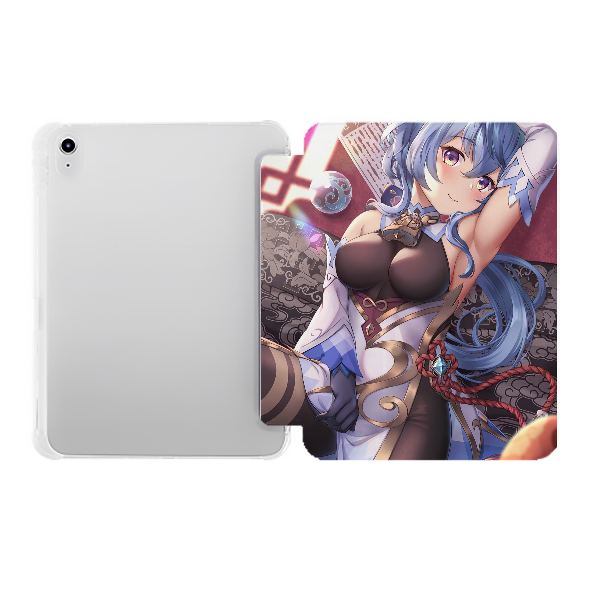 げんし神 genshin IPad ケース ペン収納付き 三つ折りスタンド PUレザー×シリコン 対応機種9.5/10.5/10.9インチ